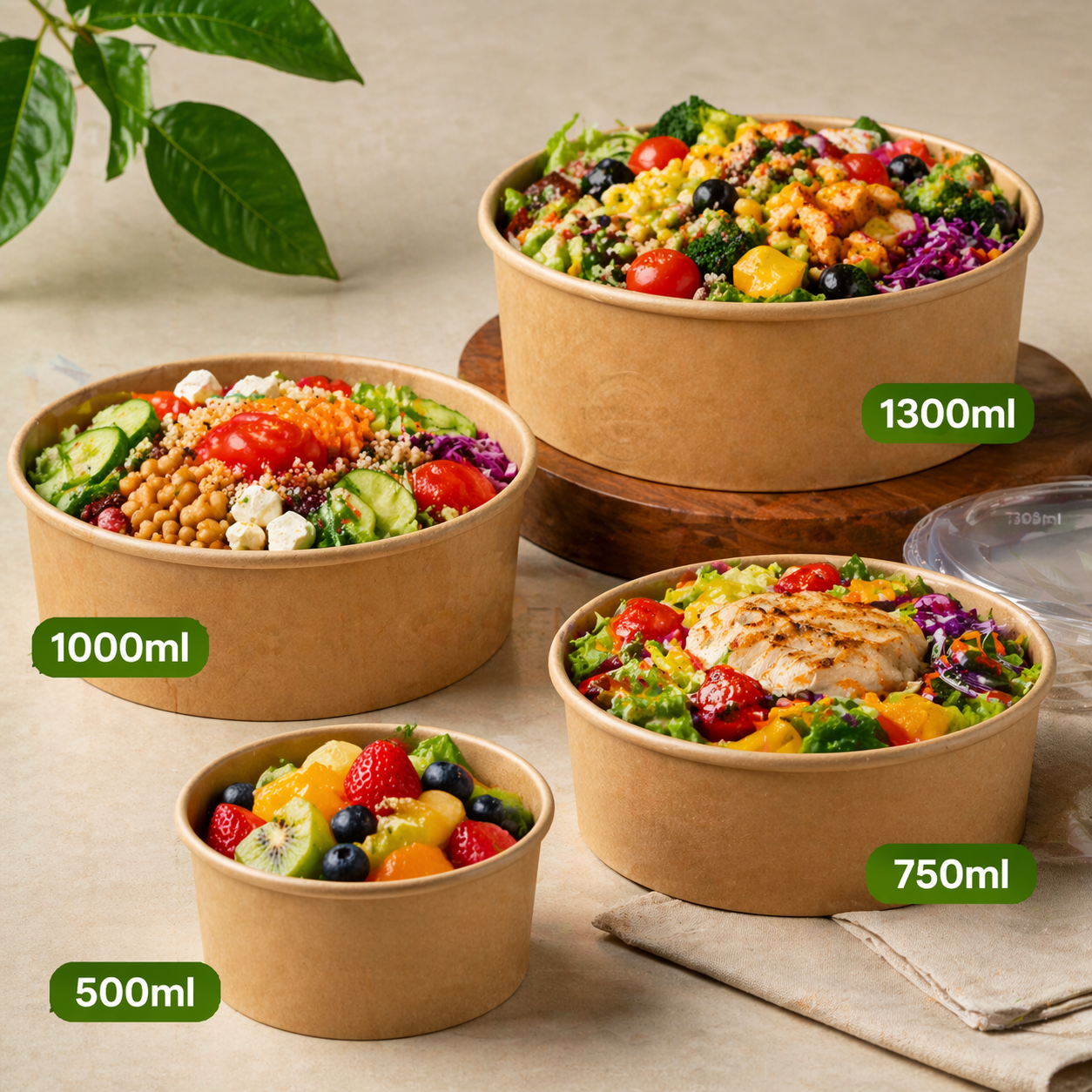 paper salad bowls India kraft paper food bowls disposable salad bowl manufacturer eco friendly takeaway bowls paper food containers with lid salad bowl supplier Vadodara bulk paper bowl manufacturer India